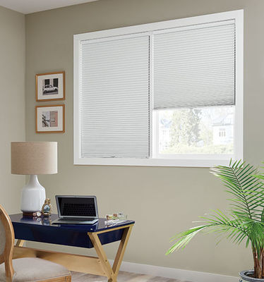 Cortinas de janela inteligentes do rolo do favo de mel motorizadas para salas de visitas