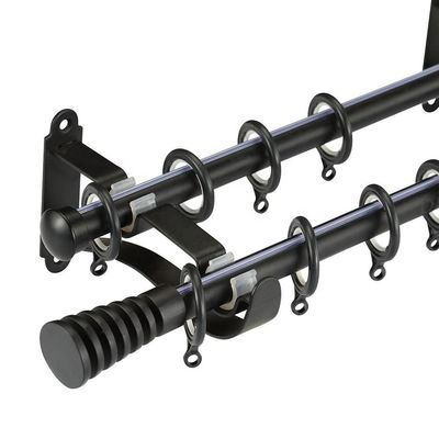 Única tubulação dobro Rod Steel Material Modern Style da cortina para a casa