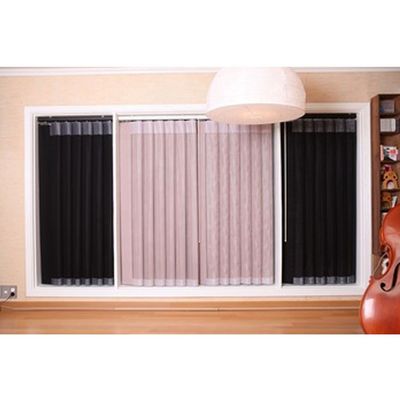 Cortinas verticais modernas elétricas da tela, cortinas de janela cor-de-rosa para a casa luxuosa