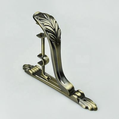 Suporte dobro ajustável luxuoso por atacado da haste de cortina do alumínio 28/19mm do metal dos acessórios da haste de cortina