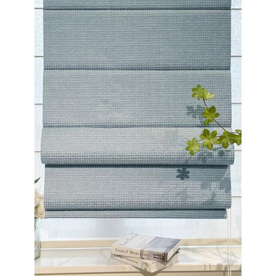 Gray Roman Blind Curtains Electric Motorized acima para baixo para o quarto da sala de visitas