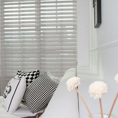 Cortina cega Gray Colored For Living Room branco da zebra do rolo