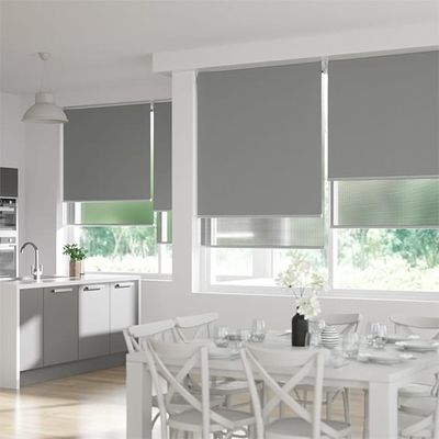 Cortinas de janela brancas do rolo do escurecimento da cor impermeáveis para a cozinha 1.8M Width