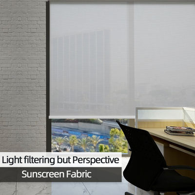 Tela transparente decorativa das duplas camada das cortinas de janela do rolo para a casa