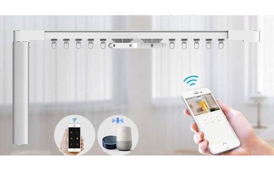 Sistema elétrico esperto automático do caminho de ferro da cortina do motor resistente de alumínio por atacado de Tuya Wifi do teto da fábrica