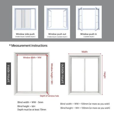 Windproof elétrico inteligente branco luxuoso das cortinas de janela para o café