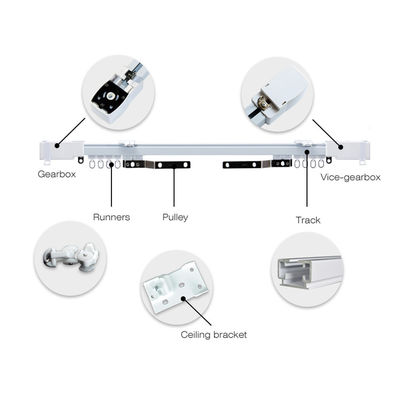 Sistema de trilha elétrico de alumínio da cortina de Tuya WIFI para a casa esperta