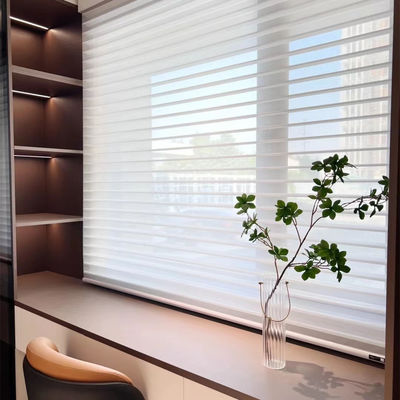 Cortina cega Gray Colored For Living Room branco da zebra do rolo