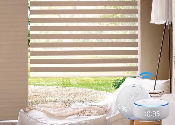 Cortina cega da zebra elétrica durável automática para o hotel do escritório