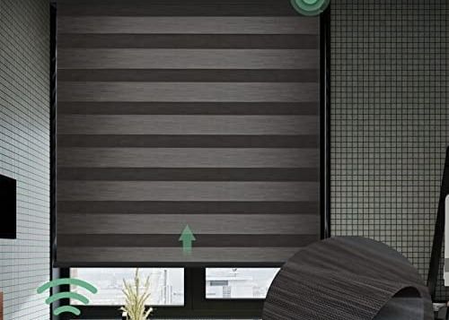 O PVC de Grey Motorized Roman Blind Curtains laminou o tipo para a sala de visitas
