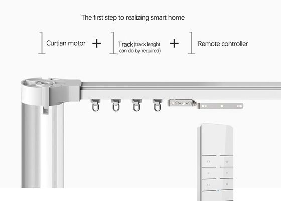 Sistema de trilha elétrico de alumínio da cortina de Tuya WIFI para a casa esperta