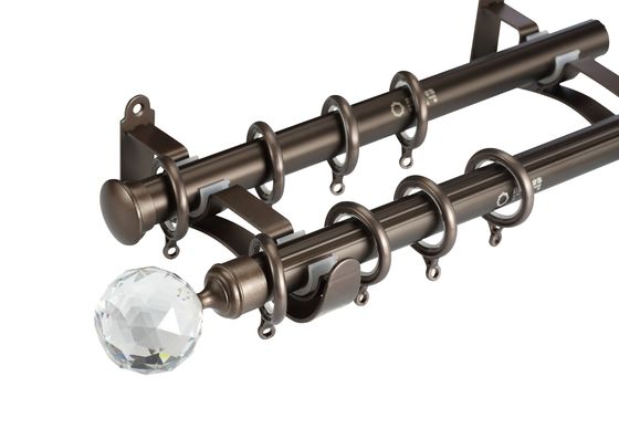 da barra de alumínio grossa do metal do hardware do polo de 32mm hastes de cortina terminadas completas com todos os acessórios
