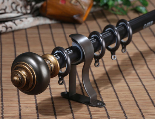 Cortina de alumínio oca luxuosa decorativa Rod dos tampões de extremidade 28mm da resina da janela