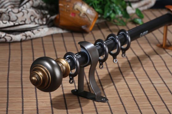 Cortina de alumínio oca luxuosa decorativa Rod dos tampões de extremidade 28mm da resina da janela