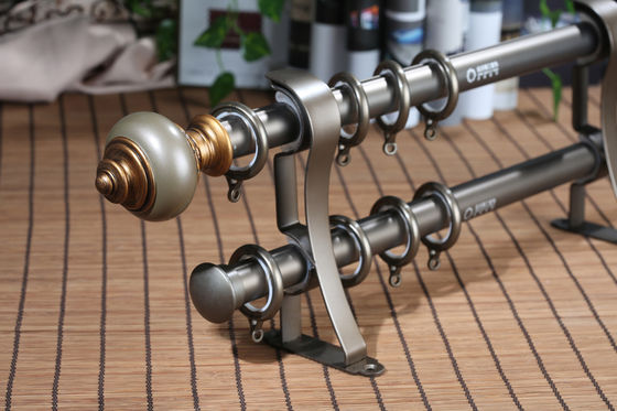 Cortina de alumínio oca luxuosa decorativa Rod dos tampões de extremidade 28mm da resina da janela