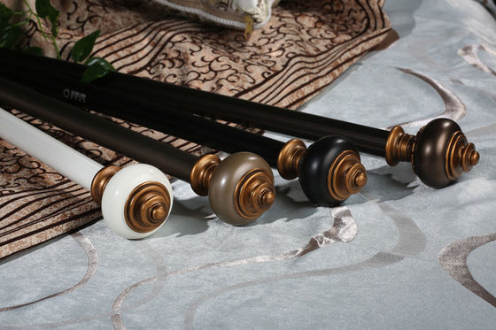 Cortina de alumínio oca luxuosa decorativa Rod dos tampões de extremidade 28mm da resina da janela