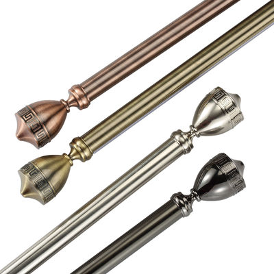 Cortina longa resistente elegante Rod Brackets With Round Finials