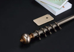 Cortina longa resistente elegante Rod Brackets With Round Finials