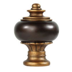 Cortina longa resistente elegante Rod Brackets With Round Finials