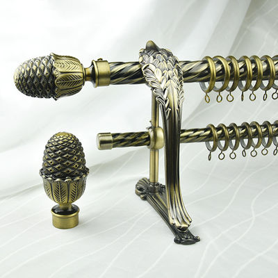 cortina torcida Rod Accessories de Polo da cortina da cortina de 28/19mm Finials de bronze