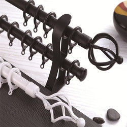 Hastes de cortina do diâmetro decorativo pronto do metal 28mm do tampão de extremidade da bola da janela do navio únicas com os acessórios da haste de cortina