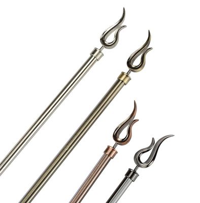 Cortina Ros telescópica de aço inoxidável de bronze antiga com acessórios da cortina