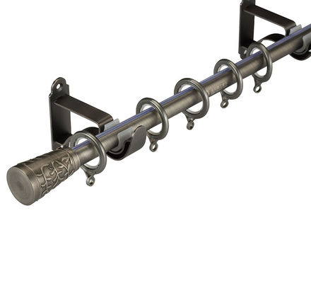 Cortina Ros telescópica de aço inoxidável de bronze antiga com acessórios da cortina