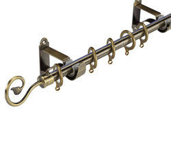 Cortina Ros telescópica de aço inoxidável de bronze antiga com acessórios da cortina