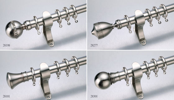 Cor de bronze do níquel de Rod Metal Stainless Steel Material da tubulação moderna da cortina