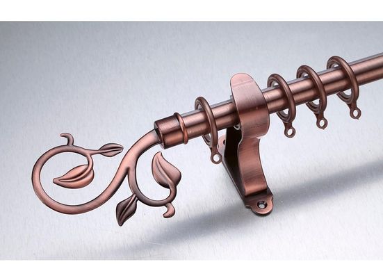 Cortina longa Ros do Finial de bronze antigo da folha do comprimento 3m de Kenya