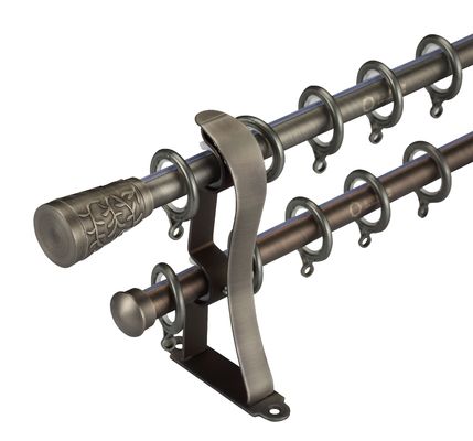 Anel de suportes de alumínio de Rod Anti Rust With Cover da tubulação da cortina do metal