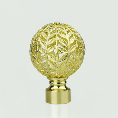 Acessórios de cristal dourados da haste de cortina dos finials da cortina do metal do diamante do projeto novo por atacado direto da fábrica