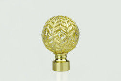Acessórios de cristal dourados da haste de cortina dos finials da cortina do metal do diamante do projeto novo por atacado direto da fábrica