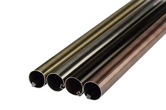 Única tubulação dobro Rod Steel Material Modern Style da cortina para a casa