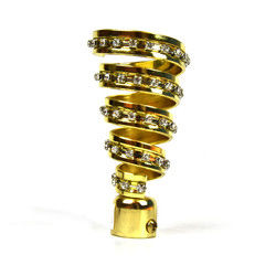 Decoração dourada de bronze de Rod Finials Metal Material For da tubulação da cortina da cor