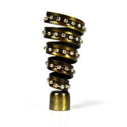 Decoração dourada de bronze de Rod Finials Metal Material For da tubulação da cortina da cor