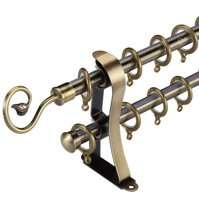 Suporte de Rod Double Bracket Wall Curtain da cortina de Rod Aluminum Bar Ceiling Mount