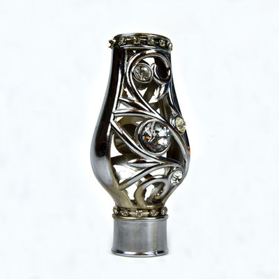 Cortina Rod Head Crystal Material Durable da forma da coroa para a decoração