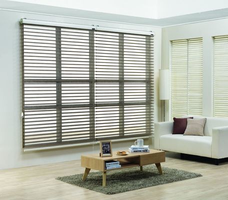 Cortinas de janela inteligentes da dupla camada interna para o ODM da decoração da casa