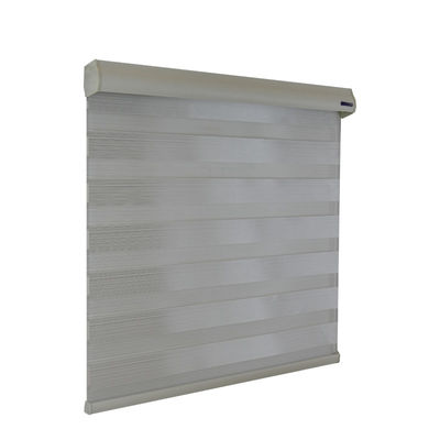 Controle de manual inteligente da corrente das cortinas de janela do teste padrão horizontal da zebra