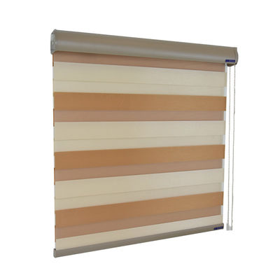 Material inteligente da tela das cortinas de janela do manual da dupla camada para interno