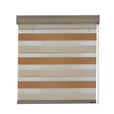 Material inteligente da tela das cortinas de janela do manual da dupla camada para interno