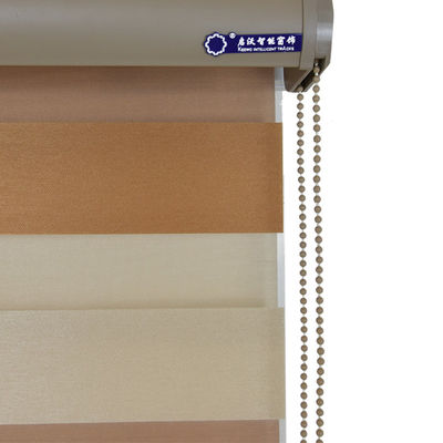 Material inteligente da tela das cortinas de janela do manual da dupla camada para interno