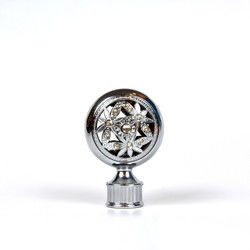 da fábrica do diamante de bronze por atacado do metal da cor 28mm da tira diretamente finials de cristal da cortina em acessórios da haste de cortina