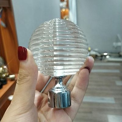 Da fábrica acessórios de cristal da haste de cortina do metal diretamente por atacado 16/19mm 28mm