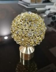 do ouro barato do cone de Polo dos Finials de 28mm Finials novos Crystal Glass Rose Gold Curtain Ros para a cortina Ros