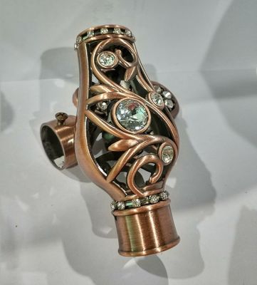 ODM decorativo do material de Rod Ends Copper Rose Gold da cortina do metal redondo de 25mm