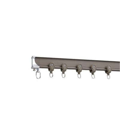 Do manual silencioso da trilha da cortina da janela material de alumínio curvado decorativo do metal