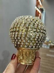 Finials NOVOS da bola de alta qualidade por atacado da cortina de Crystal Round Gold Studded Diamond