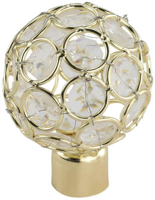 Cortina principal de vidro decorativa luxuosa Ros de Rod Accessories Curtain Finials For da cortina